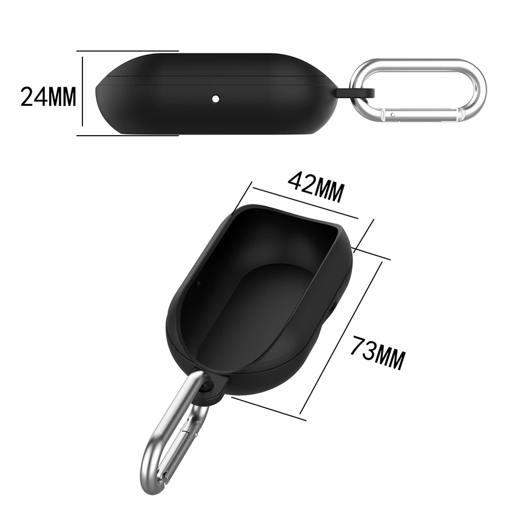 Hangrui Мягкий силиконовый чехол с крючком для samsung Galaxy кожух с надписью «buds» наушники гибкие спортивные противоударные царапины гарнитура сумка