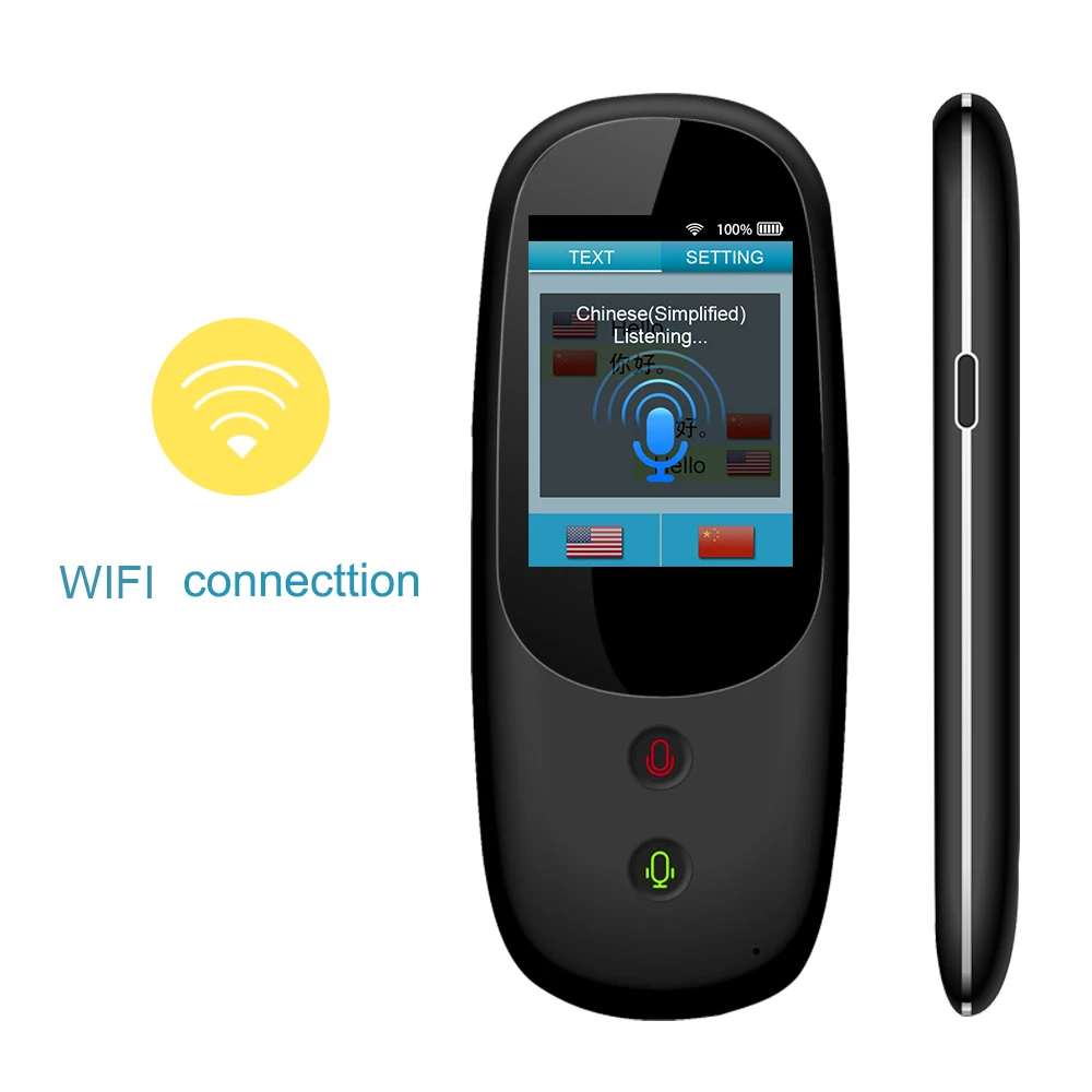 Портативный карман Android 6 0 переводчик устройства 41 языки 2 4 дюймов Сенсорный