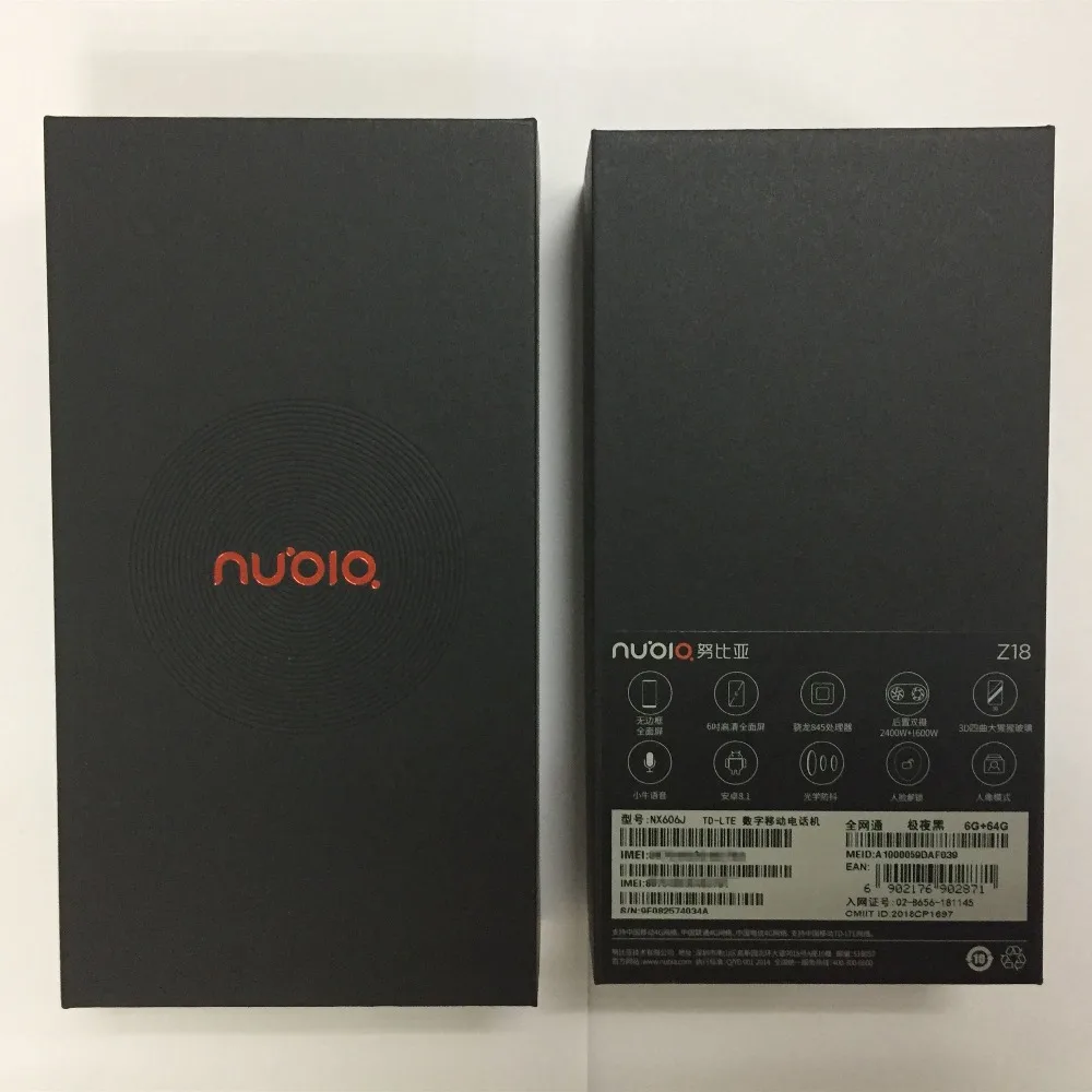 Nubia Z18 мобильный телефон с 6-дюймовым дисплеем процессором Snapdragon 3450 ОЗУ 6 ГБ ПЗУ 64 845