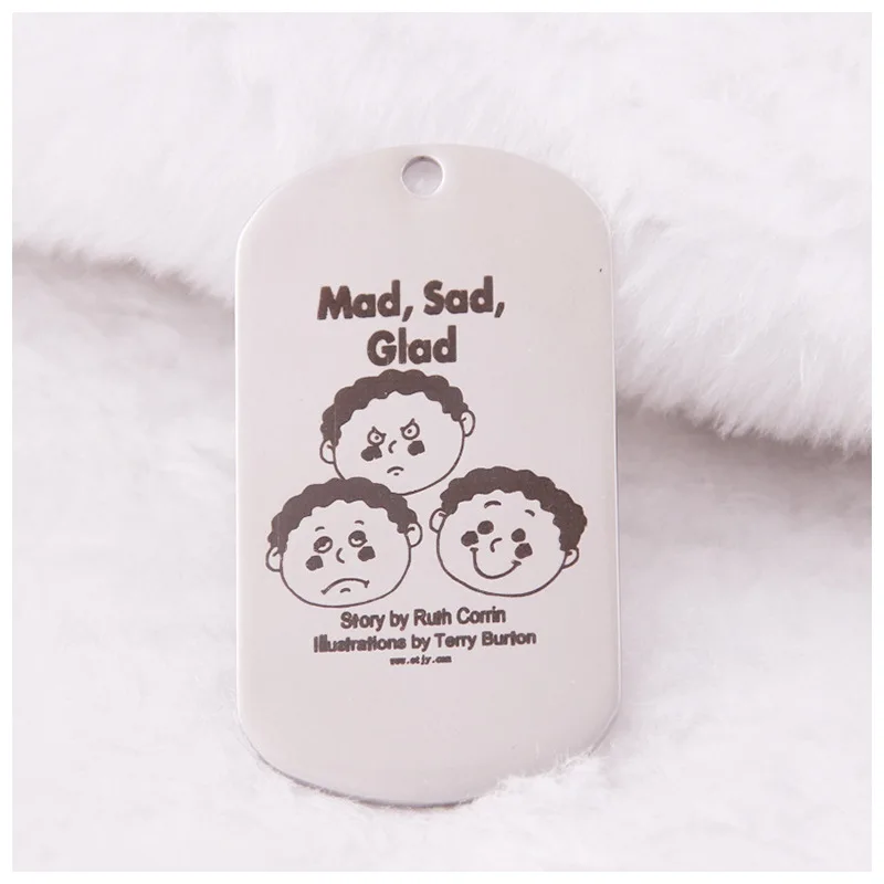 Титановое стальное милитари ожерелье кулон Санта Клаус мило модное ювелирные