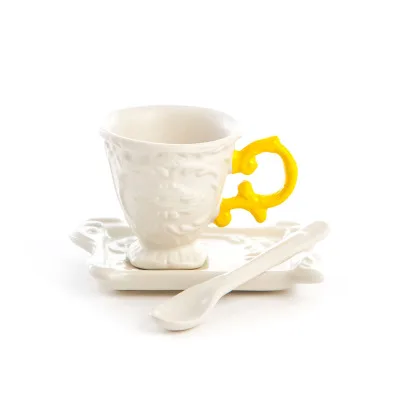 I-Coffee Итальянский керамический горшок Кофе Кружка чайник чайное блюдце/Кофе горшок дома горшок с водой свадебный подарок Искусство украшения 1 шт./лот - Цвет: I-Coffee