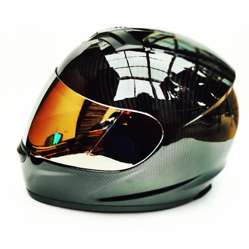 Мотоциклетный модульный Полнолицевой шлем из углеродного волокна цветной