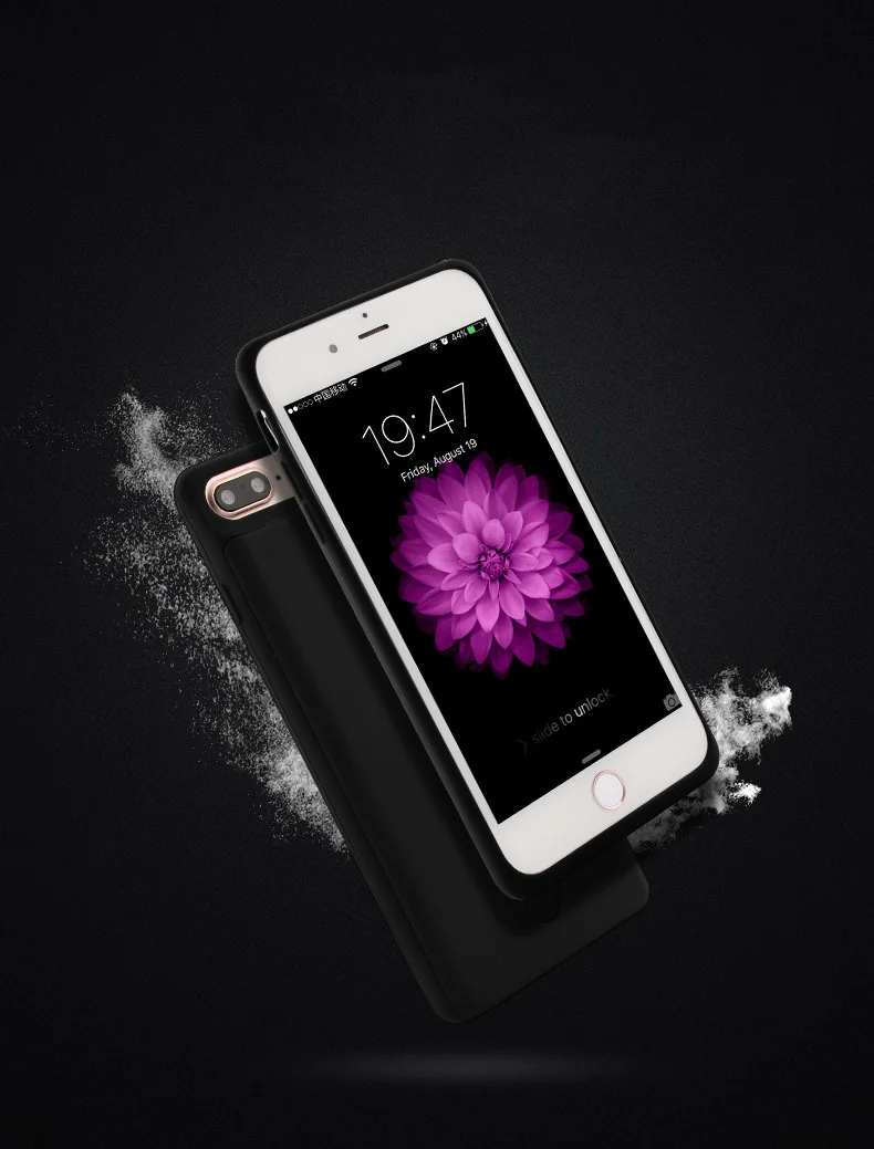 Ультра тонкий чехол для зарядки аккумулятора для iphone 8, чехол для резервного зарядного устройства, внешний аккумулятор для iphone 7 plus, дополнительный смарт-чехол, 5000-7200 мАч