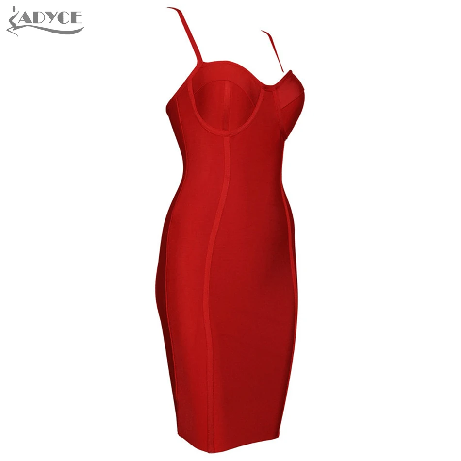 Adyce 2019 Новое модное летнее Бандажное платье сексуальное женское Красное