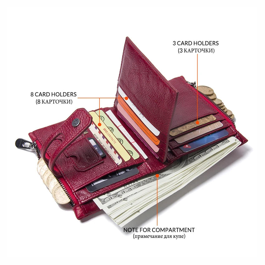 Новый дизайн 2021 винтажный кошелек из натуральной кожи Женский Короткий стильный