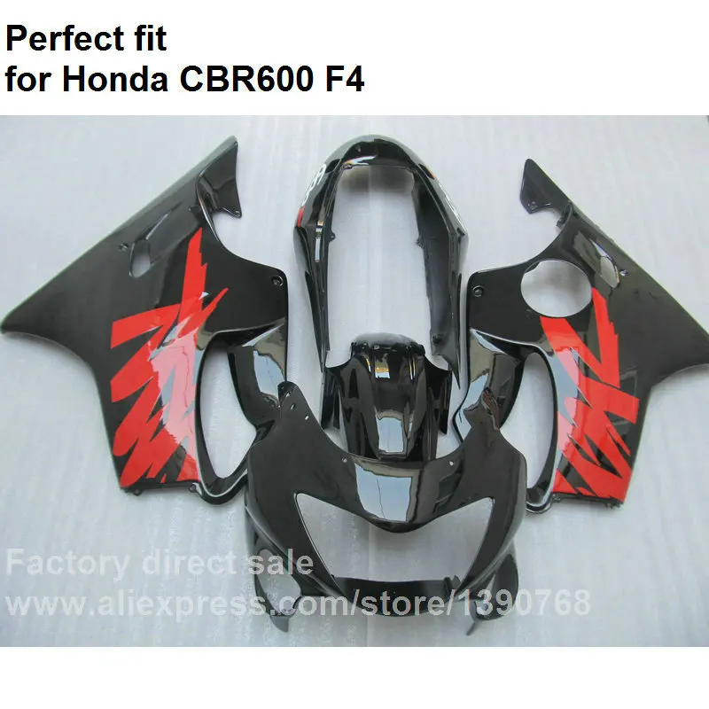 Обтекатели из АБС-пластика для Honda CBR600 F4 1999 2000 black комплект Красного обтекателя CBR