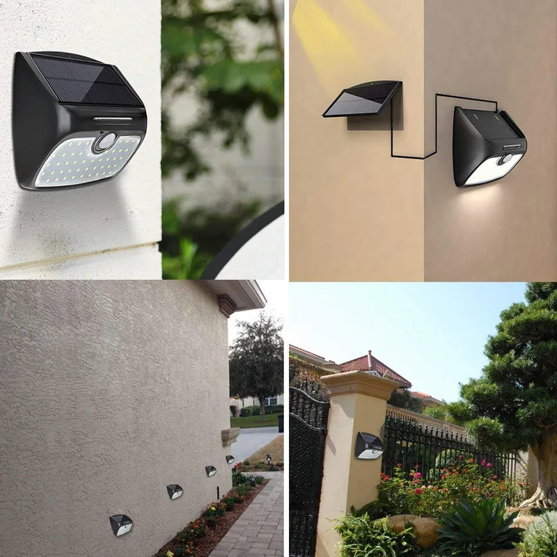48 LED Солнечный Свет PIR датчик движения настенный светильник энергосберегающие