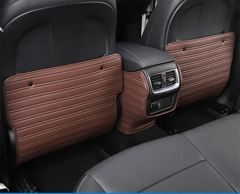 brown stripe 3pcs Защита для сидений, защита заднего сиденья, защита от ударов, Накладка для сиденья, Автомобильный интерьер, модификация для infiniti qx50 - Цвет: brown stripe 3pcs