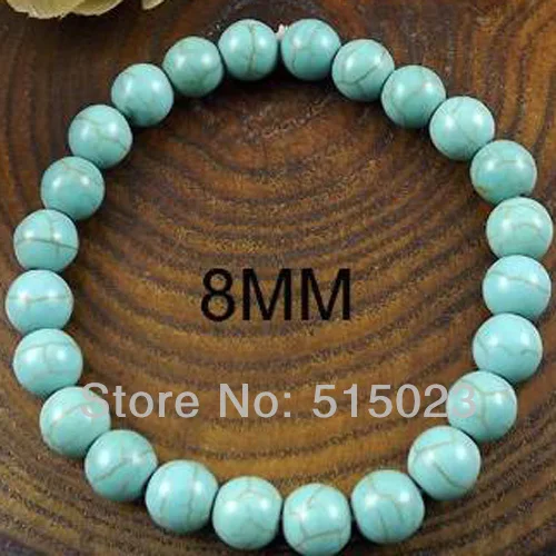 Классический браслет зеленый 8 мм круглые бусины Регулируемый подарок на день