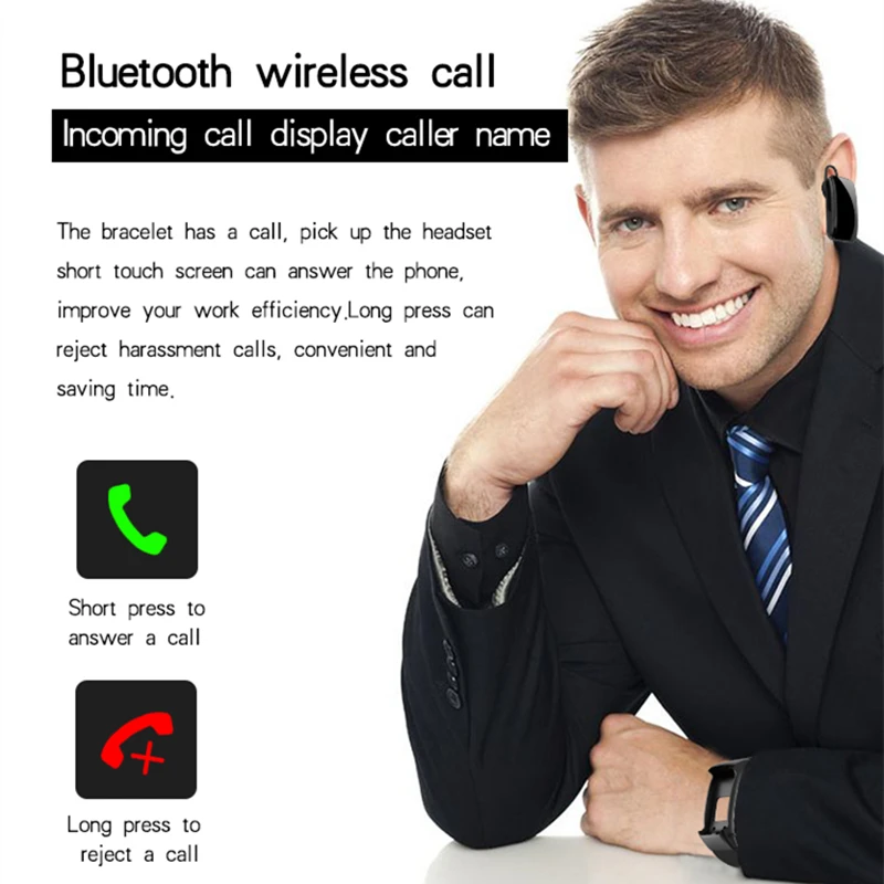 Смарт браслет B31 с Bluetooth гарнитурой умные наручные часы пультом управления