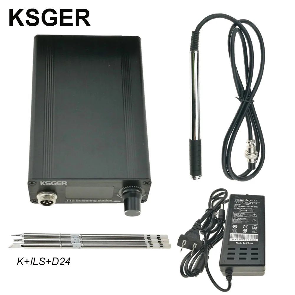 KSGER T12 паяльник станция литиевая батарея питание советы STM32 V2.1S OLED DIY наборы алюминиевый сплав FX9501 Электрический - Цвет: Sets 7
