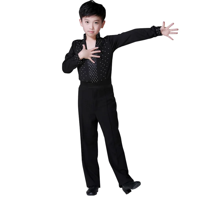 tops and pants Новинка года; Лидер продаж; танцевальная одежда для латинских танцев для мальчиков; цвет синий, белый, черный; современные костюмы для латинских танцев для мальчиков; одежда - Цвет: tops and pants