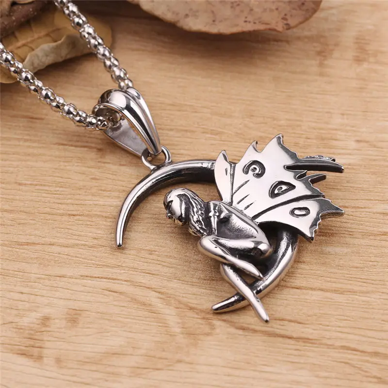 Ожерелье с кулоном в виде креста эльфа из панк Луны богини рыцаря смерти