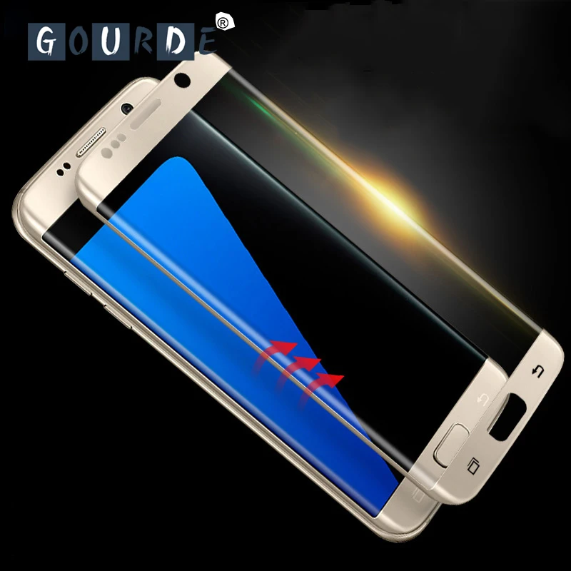 Защитное стекло Gourde для Samsung Galaxy S7 Edge изогнутое защитное с полным 3D покрытием |
