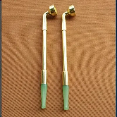 Модные Винтажные Длинные Золотые Металлические Табак трубы Масштабируемые