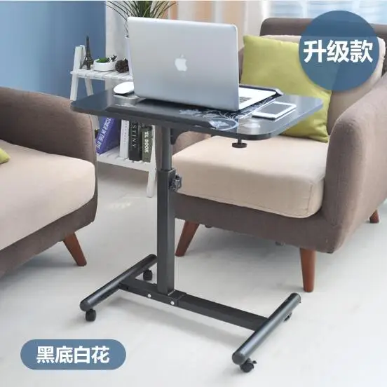 Upgrade M Black Movable Computer Desk Adjustable Laptop Desk Lazy Desk Bedside Lifting Table For Bed Sofa - Цвет: Upgrade M Black