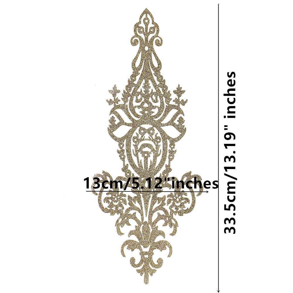 10 шт. золотые цветочные патчи с помощью утюга аппликация Переводные ремонтные