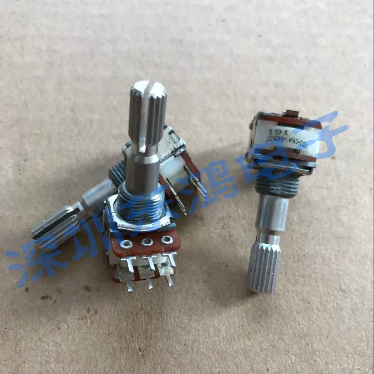 

1pcs ALPS Alps type 12 precision potentiometer, double A20K*2 axis long 25MM rotating potentiometer