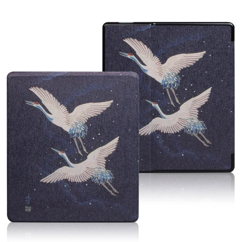 Flying crane Чехол с магнитным рисунком, подходит для " Kindle Oasis(9th Generation), читалка для Kindle Oasis 2, Автоматический Режим сна/пробуждения - Цвет: Flying crane