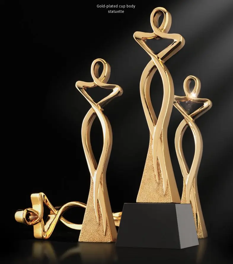 Высокое качество! Трофей Оскар маленький золотой человек хрустальный трофей с