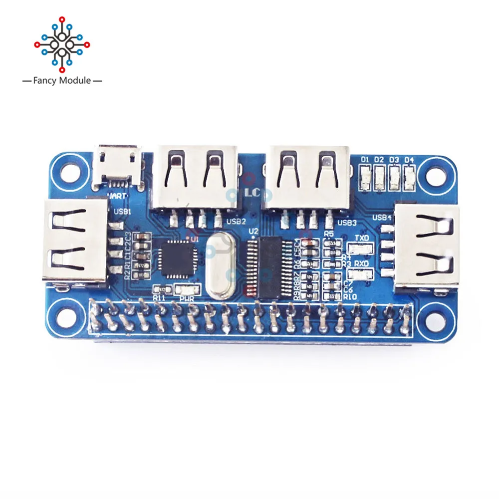 Pi 4 Порты и разъёмы usb хаб шляпа RPi концентратор Плата расширения USB к UART серийный