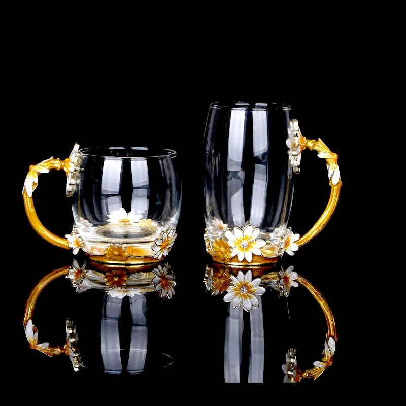 Красивая Ароматизированная чайная чашка 3D Цветные эмалированные резные