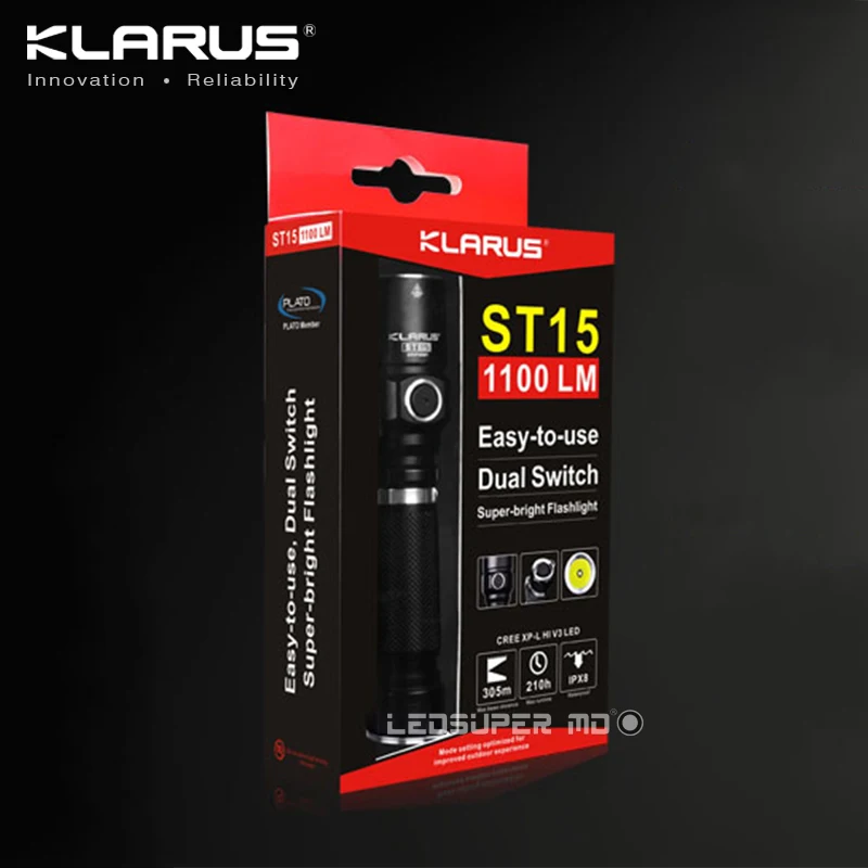 Хит продаж KLARUS ST15 CREE XP L HI V3 светодиодный 1100 люмен многофункциональный супер яркий