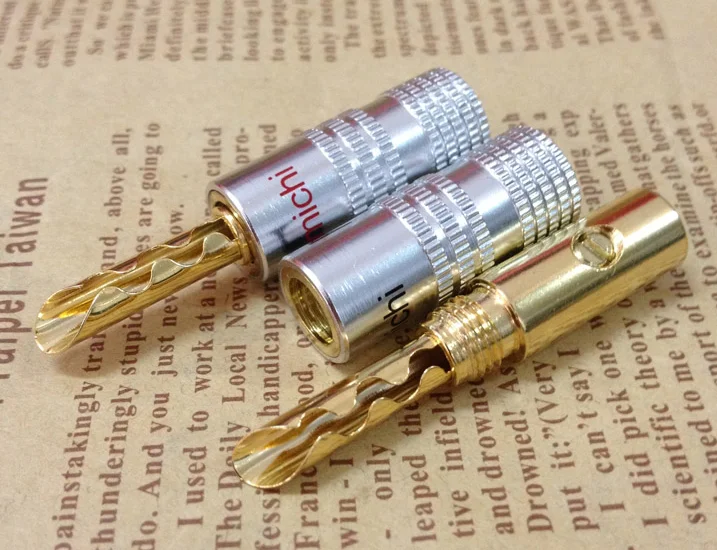 14 шт 24K позолоченный аудио Nakamichi BFA разъем для динамика типа банан винтовой кабель