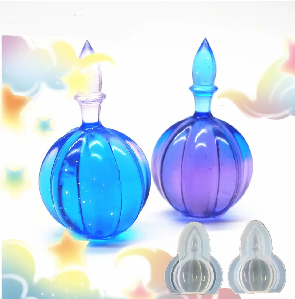 Pumpkin bottle Новая прозрачная силиконовая форма высушенный цветок смола декоративное ремесло DIY трехмерная Большая маленькая форма для чайника формы для эпоксидной смолы - Цвет: Pumpkin bottle