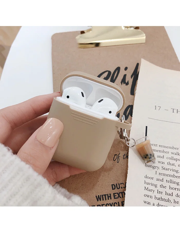 Милый силиконовый беспроводной Bluetooth гарнитура зарядная коробка для Airpods силиконовый чехол для наушников Защитный чехол с подвеской