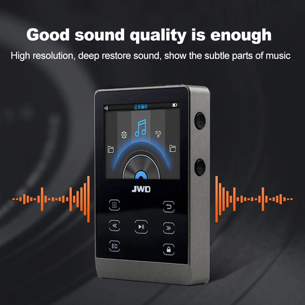 JWD JWM-107 16 ГБ MP3 плеер Металлический Hi-Fi музыкальный плеер DAC APE FLAC WAV Loseless аудио плеер функция Bluetooth сенсорная кнопка
