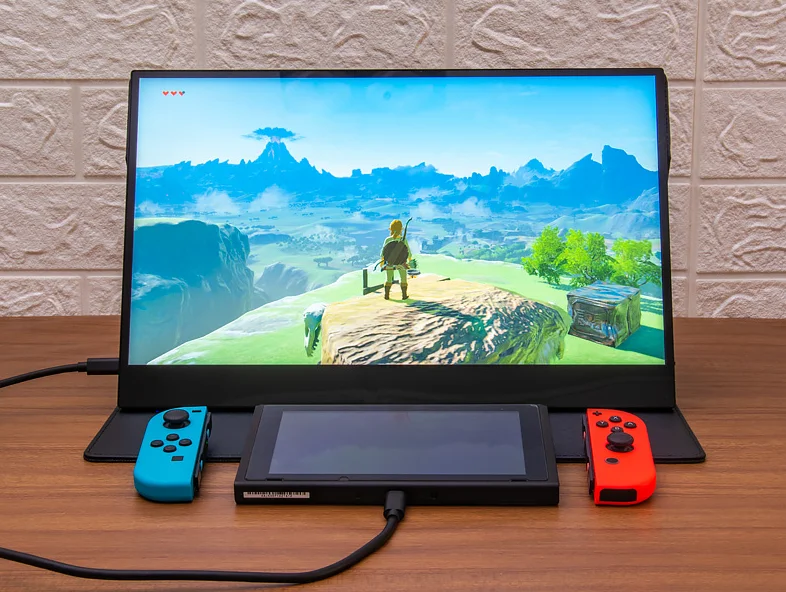 Аккумулятор встроенный 15 дюймов Портативный 4K монитор геймер для Ns PS4 xbox Переключатель HDMI сенсорный экран монитор ПК ips ЖК-монитор