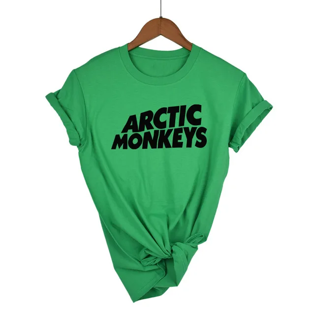 Green-B Футболка Arctic Monkeys Sound Wave, рок-группа, концертный альбом, высокая футболка, футболка унисекс, больше размеров и Color-A112 - Цвет: Green-B