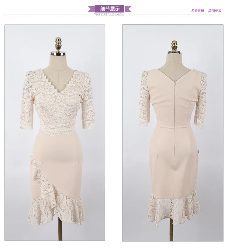 Женское платье в стиле бохо вечернее с v-образным вырезом облегающее Корейском