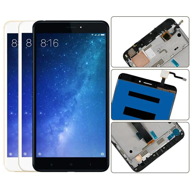 6 44 ''для Xiaomi Mi MAX 2 ЖК-дисплей сенсорный экран 100% протестирован и хорошо