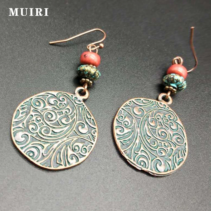 Богемия Этническая круглые большие серьги ювелирные изделия ручной работы
