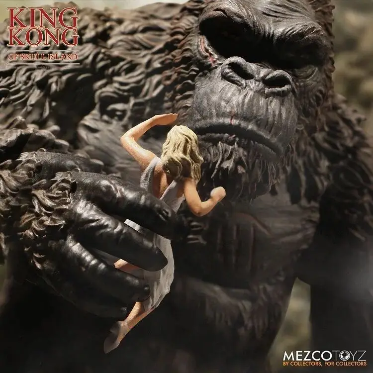 Мультипликационный персонаж из фильма игрушки MEZCO Kong: Череп остров Kingkong 8 дюймов подвижная фигурка модель