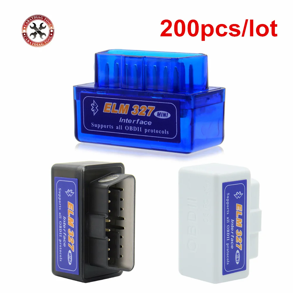 200 шт./лот 2019 Новейший Супер Мини ELM327 OBD2 Bluetooth Автомобильный сканер OBDII 2 ELM 327