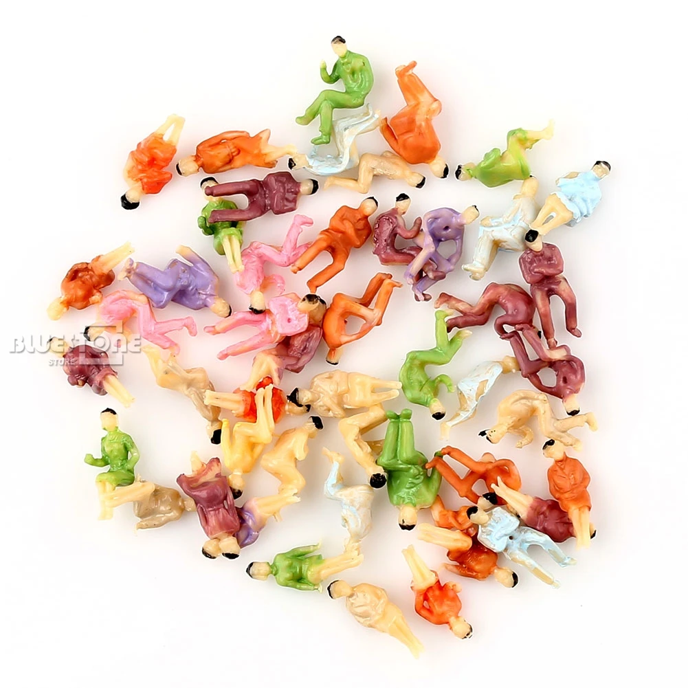 100 шт. разрисованные весы Z для сидящих людей фигуры 1:200|z scale|people figuresfigures people |