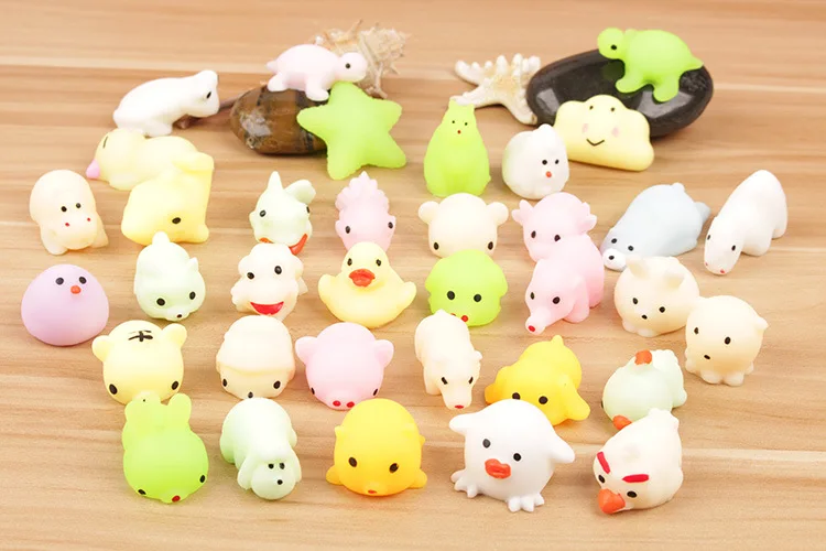 4 шт./компл. милый мини светящийся антистрессовый мяч животное кошка сжимаемая