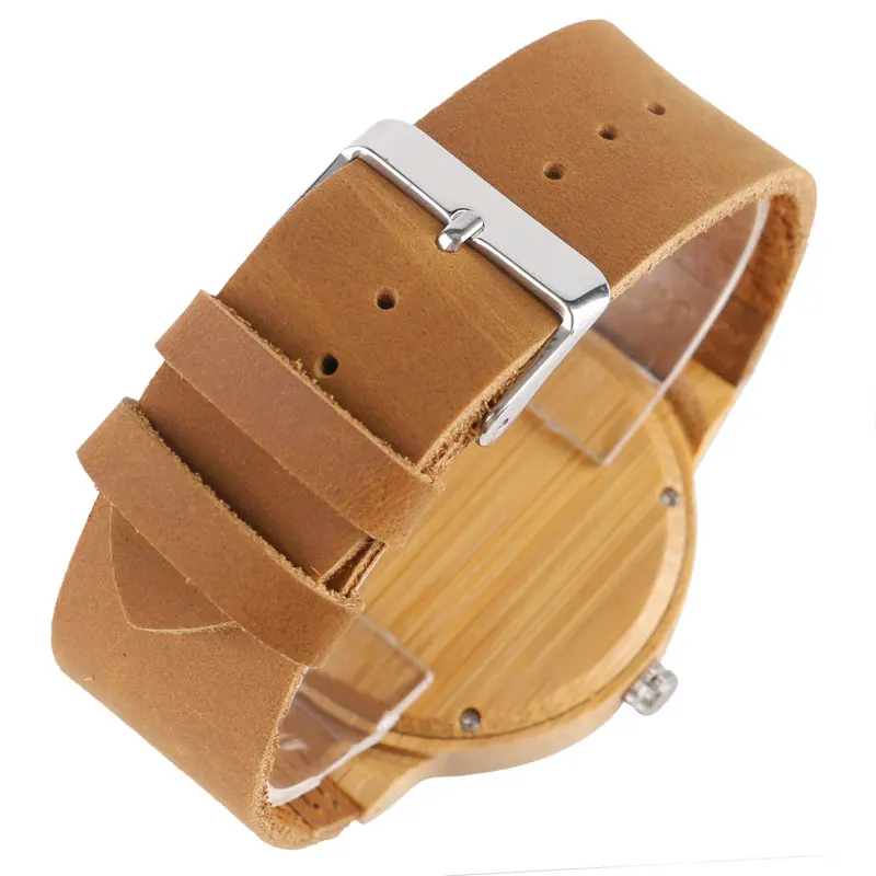 Уникальные бамбуковые наручные часы с изображением Эйфелевой башни кварцевые