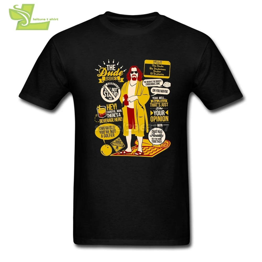 Чувак БОЛЬШОЙ ЛЕБОВСКИ футболка Распродажа Для Мужчин's натурального хлопка