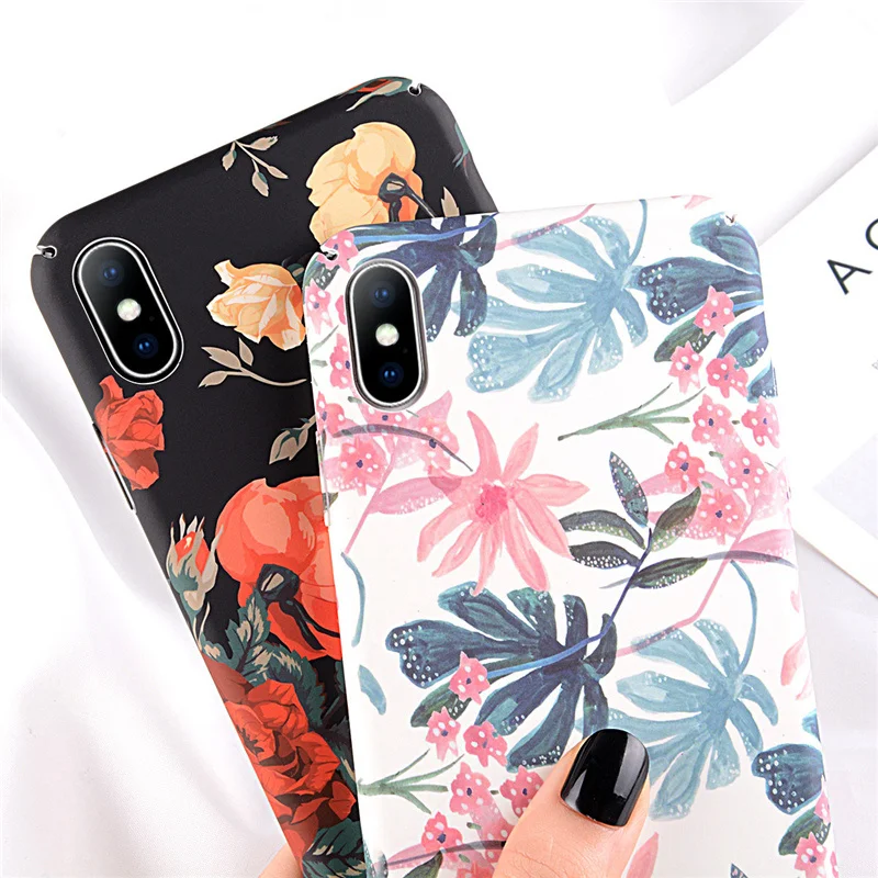Lovebay чехол для телефона iPhone 6 6s 7 8 Plus X XR XS Max мультяшный красивый цветок тропический