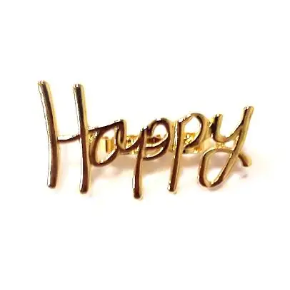 Happy Модные большие кольца с буквами для женщин, Подиумные украшения, крутое, счастливое, любимое, уличное, для фотографии, стильное, эффектное, регулируемое кольцо, золотой цвет - Цвет основного камня: Happy