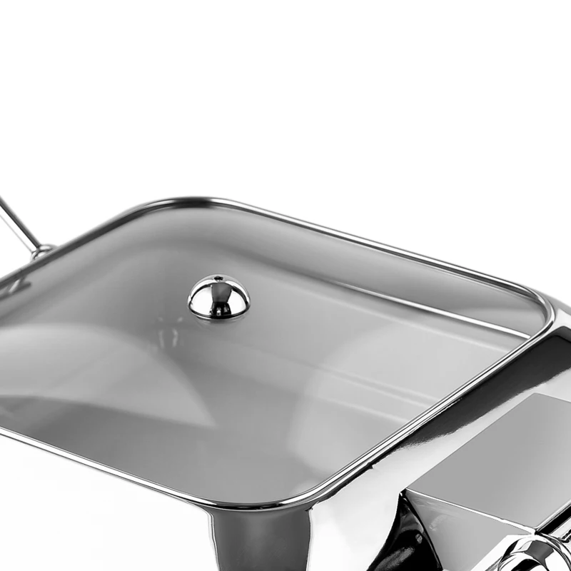 6л квадратная Буфетная плита из нержавеющей стали пищевая грелка жаркое блюдо