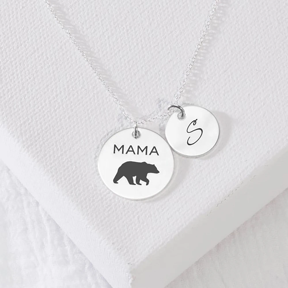 RIR персонализированное ожерелье с первоначальным дисковым кулоном новое для