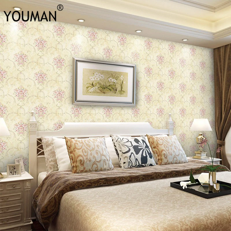 Обои YOUMAN ПВХ самоклеящиеся жемчужные утолщенные водонепроницаемые красные обои