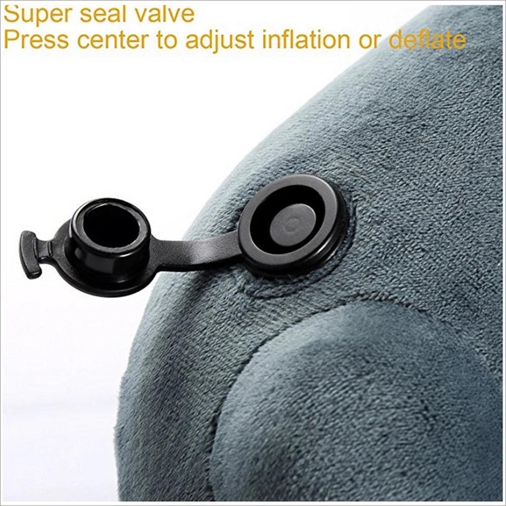 Автоматическая надувная подушка JINSERTA U-образная 3D портативная Бархатная для шеи