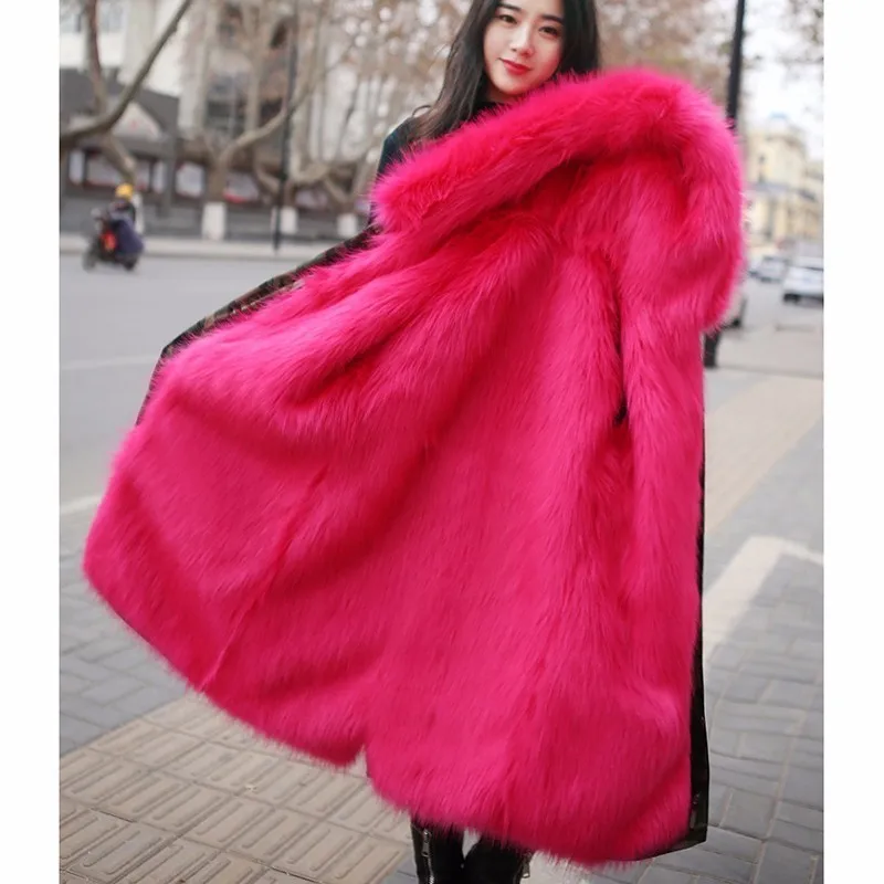 Army Green rose Red Женское пальто из лисьего меха с розовой подкладкой, замшевый мех, камуфляжная Толстая куртка, зима, новая теплая парка с капюшоном и воротником размера плюс, верхняя одежда PJ313 - Цвет: Army Green rose Red