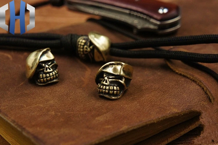 Ручной берет с черепом DIY кулон веревка EDC нож бусы|Уличные инструменты| |